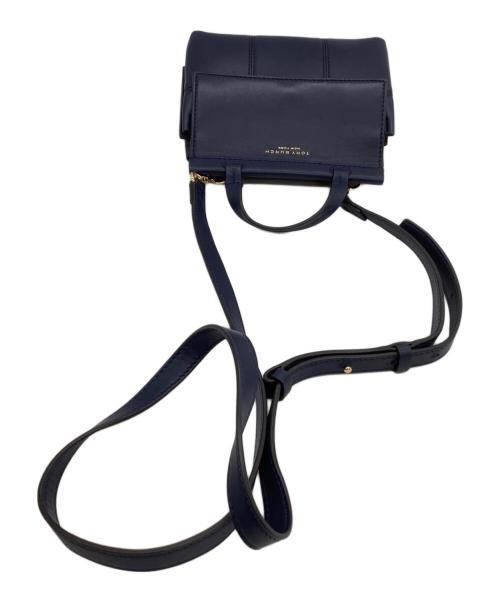 TORY BURCH（トリーバーチ）TORY BURCH (トリーバーチ) ミニショルダーバッグ 	ブロックTサッチェル ネイビーの古着・服飾アイテム