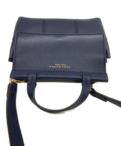 TORY BURCH（トリーバーチ）TORY BURCH (トリーバーチ) ミニショルダーバッグ 	ブロックTサッチェル ネイビーの古着・服飾アイテム