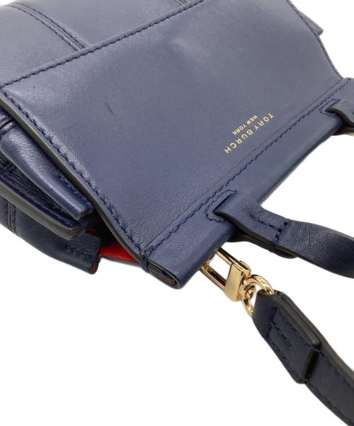 TORY BURCH（トリーバーチ）TORY BURCH (トリーバーチ) ミニショルダーバッグ 	ブロックTサッチェル ネイビーの古着・服飾アイテム