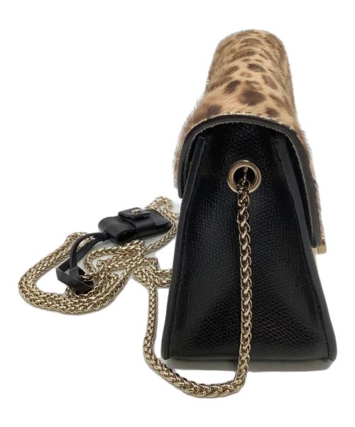 FURLA（フルラ）FURLA (フルラ) チェーンショルダーバッグ　メトロポリス　ヒョウ柄 ブラックの古着・服飾アイテム