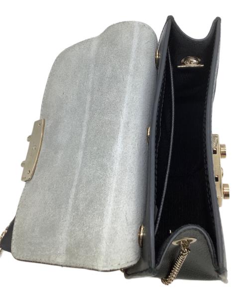 FURLA（フルラ）FURLA (フルラ) チェーンショルダーバッグ　メトロポリス　ヒョウ柄 ブラックの古着・服飾アイテム