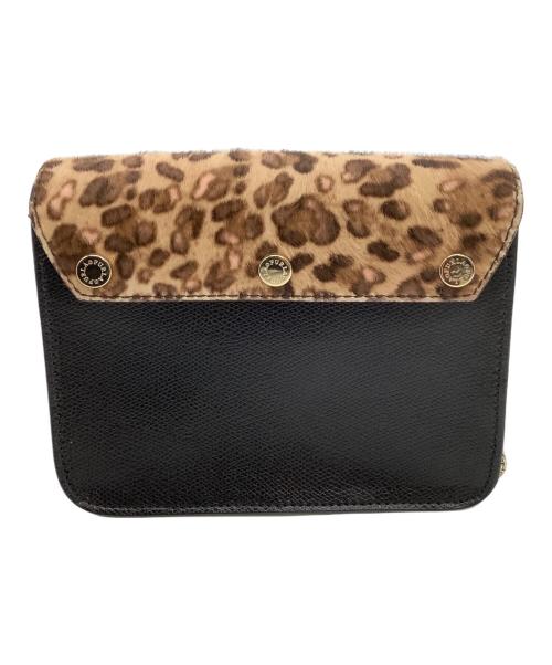 FURLA（フルラ）FURLA (フルラ) チェーンショルダーバッグ　メトロポリス　ヒョウ柄 ブラックの古着・服飾アイテム