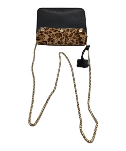 FURLA（フルラ）FURLA (フルラ) チェーンショルダーバッグ　メトロポリス　ヒョウ柄 ブラックの古着・服飾アイテム