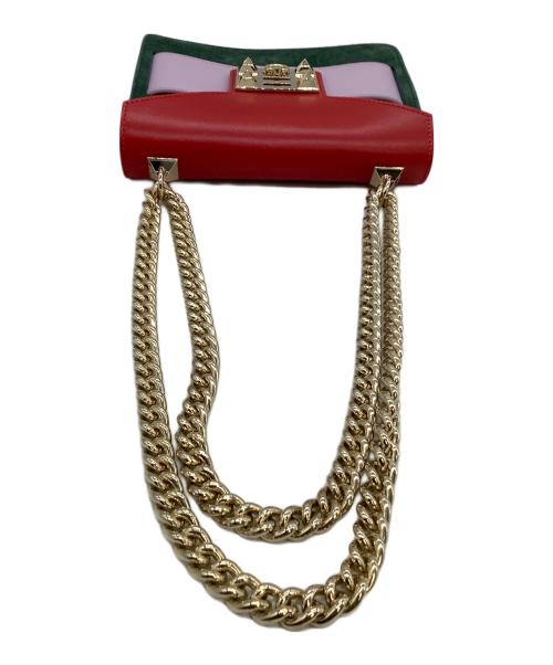 SALAR（サラー）SALAR (サラー) チェーンショルダーバッグ レッド×グリーン×パープルの古着・服飾アイテム