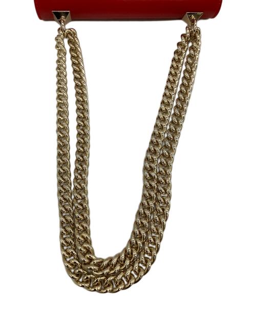 SALAR（サラー）SALAR (サラー) チェーンショルダーバッグ レッド×グリーン×パープルの古着・服飾アイテム