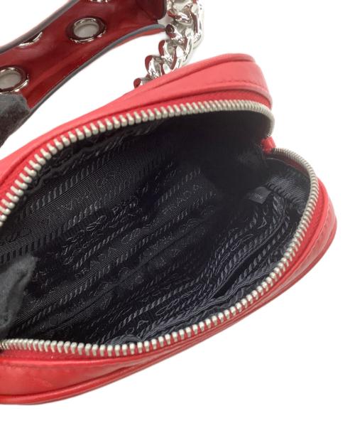 PRADA（プラダ）PRADA (プラダ) チェーンショルダーバッグ VIT.DAINO レッドの古着・服飾アイテム