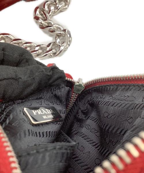PRADA（プラダ）PRADA (プラダ) チェーンショルダーバッグ VIT.DAINO レッドの古着・服飾アイテム