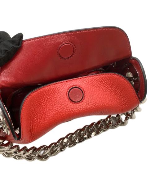 PRADA（プラダ）PRADA (プラダ) チェーンショルダーバッグ VIT.DAINO レッドの古着・服飾アイテム