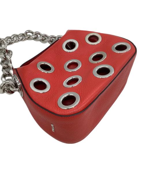 PRADA（プラダ）PRADA (プラダ) チェーンショルダーバッグ VIT.DAINO レッドの古着・服飾アイテム