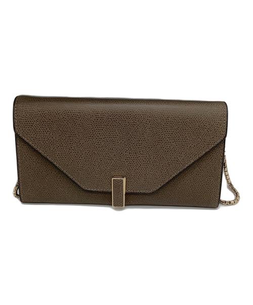 Valextra（ヴァレクストラ）Valextra (ヴァレクストラ) チェーンウォレット  イジィデ ブラウンの古着・服飾アイテム