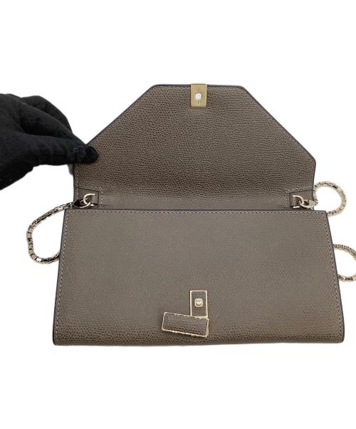 Valextra（ヴァレクストラ）Valextra (ヴァレクストラ) チェーンウォレット  イジィデ ブラウンの古着・服飾アイテム