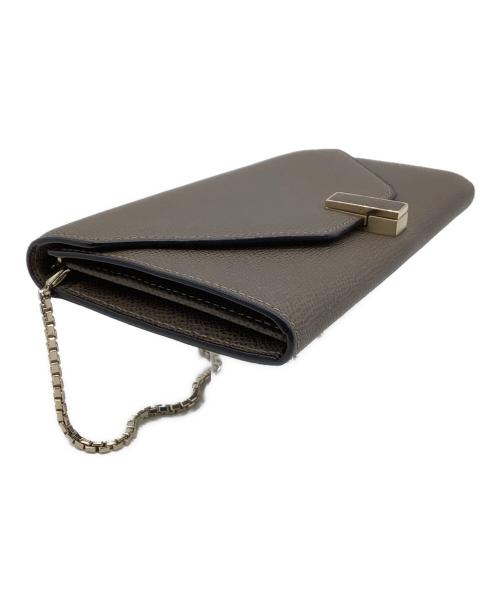 Valextra（ヴァレクストラ）Valextra (ヴァレクストラ) チェーンウォレット  イジィデ ブラウンの古着・服飾アイテム