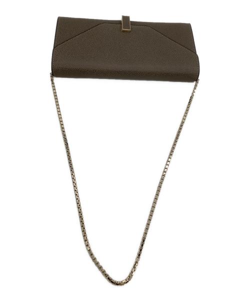 Valextra（ヴァレクストラ）Valextra (ヴァレクストラ) チェーンウォレット  イジィデ ブラウンの古着・服飾アイテム