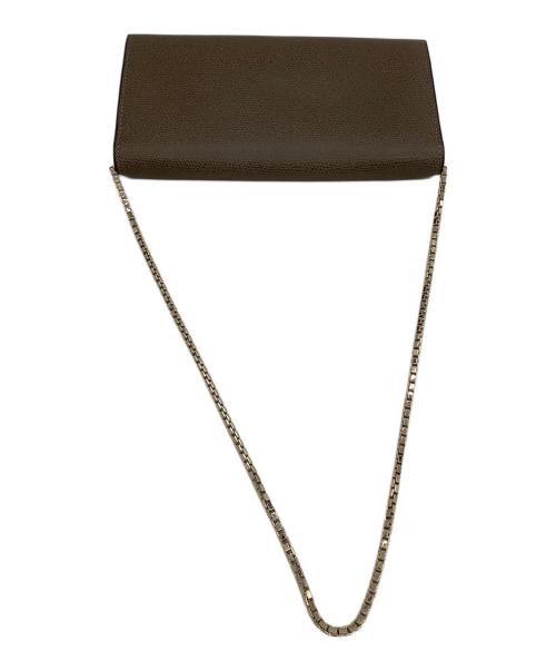 Valextra（ヴァレクストラ）Valextra (ヴァレクストラ) チェーンウォレット  イジィデ ブラウンの古着・服飾アイテム