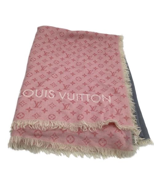 LOUIS VUITTON（ルイ ヴィトン）LOUIS VUITTON (ルイ ヴィトン) 大判ストール ピンク×ブルーの古着・服飾アイテム
