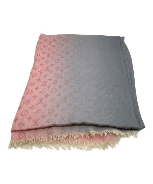 LOUIS VUITTON（ルイ ヴィトン）LOUIS VUITTON (ルイ ヴィトン) 大判ストール ピンク×ブルーの古着・服飾アイテム
