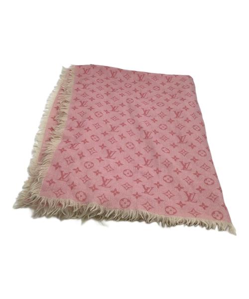 LOUIS VUITTON（ルイ ヴィトン）LOUIS VUITTON (ルイ ヴィトン) 大判ストール ピンク×ブルーの古着・服飾アイテム