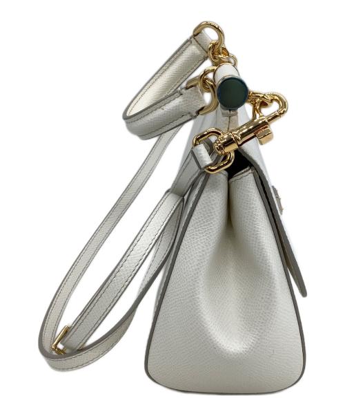 DOLCE & GABBANA（ドルチェ＆ガッバーナ）DOLCE & GABBANA (ドルチェ＆ガッバーナ) 2WAYショルダーバッグ SICILY ホワイトの古着・服飾アイテム