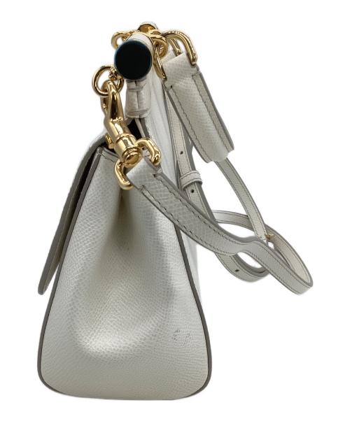 DOLCE & GABBANA（ドルチェ＆ガッバーナ）DOLCE & GABBANA (ドルチェ＆ガッバーナ) 2WAYショルダーバッグ SICILY ホワイトの古着・服飾アイテム