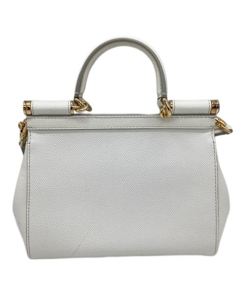 DOLCE & GABBANA（ドルチェ＆ガッバーナ）DOLCE & GABBANA (ドルチェ＆ガッバーナ) 2WAYショルダーバッグ SICILY ホワイトの古着・服飾アイテム