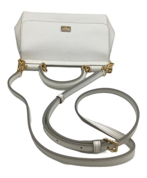 DOLCE & GABBANA（ドルチェ＆ガッバーナ）DOLCE & GABBANA (ドルチェ＆ガッバーナ) 2WAYショルダーバッグ SICILY ホワイトの古着・服飾アイテム