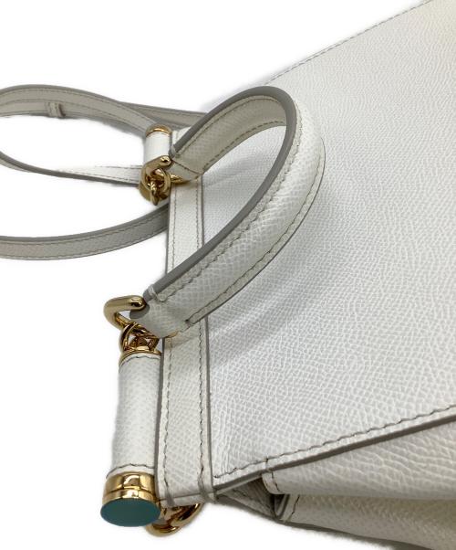 DOLCE & GABBANA（ドルチェ＆ガッバーナ）DOLCE & GABBANA (ドルチェ＆ガッバーナ) 2WAYショルダーバッグ SICILY ホワイトの古着・服飾アイテム