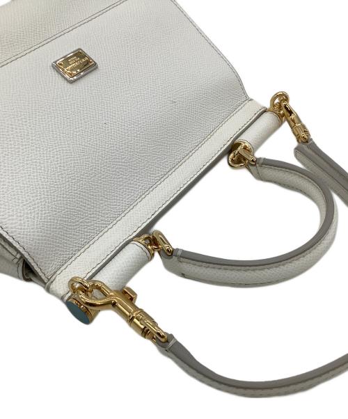 DOLCE & GABBANA（ドルチェ＆ガッバーナ）DOLCE & GABBANA (ドルチェ＆ガッバーナ) 2WAYショルダーバッグ SICILY ホワイトの古着・服飾アイテム