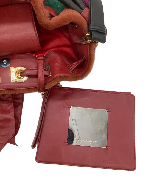 Salvatore Ferragamo（サルヴァトーレ フェラガモ）Salvatore Ferragamo (サルヴァトーレ フェラガモ) 2WAYファーバッグ SARA レインボーの古着・服飾アイテム