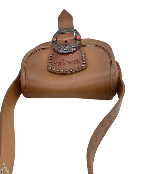 GOLDEN GOOSE（ゴールデングース）GOLDEN GOOSE (ゴールデングース) ロデオバッグ  ストーン装飾 ブラウンの古着・服飾アイテム