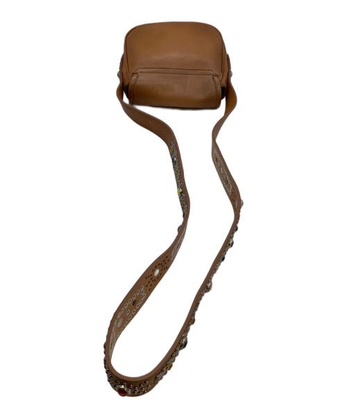 GOLDEN GOOSE（ゴールデングース）GOLDEN GOOSE (ゴールデングース) ロデオバッグ  ストーン装飾 ブラウンの古着・服飾アイテム