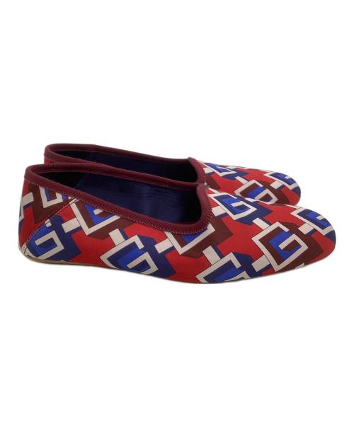 GUCCI（グッチ）GUCCI (グッチ) スリッパ ジオメトリックG/レッド サイズ:36の古着・服飾アイテム