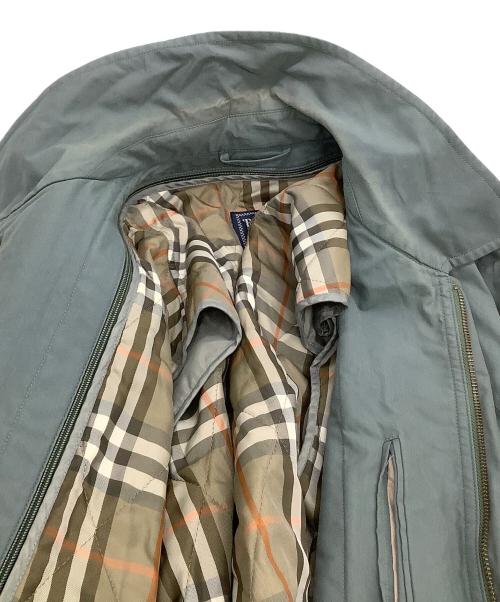 Burberry's（バーバリー）Burberry's (バーバリー) ライナー付ジップコート　裏地チェック カーキ サイズ:Mの古着・服飾アイテム