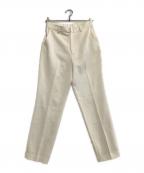SOEJUソージュ）の古着「スラックス　センタープレスパンツ」｜ホワイト