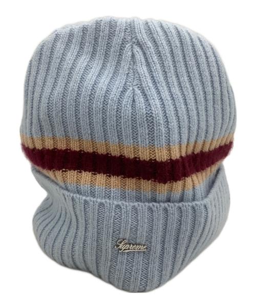 SUPREME（シュプリーム）SUPREME (シュプリーム) ニット帽 Stripe Cashmere Beanie 23AW ブルーの古着・服飾アイテム