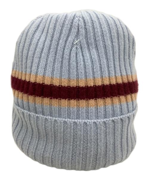 SUPREME（シュプリーム）SUPREME (シュプリーム) ニット帽 Stripe Cashmere Beanie 23AW ブルーの古着・服飾アイテム