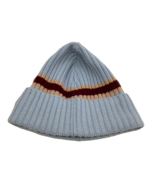 SUPREME（シュプリーム）SUPREME (シュプリーム) ニット帽 Stripe Cashmere Beanie 23AW ブルーの古着・服飾アイテム