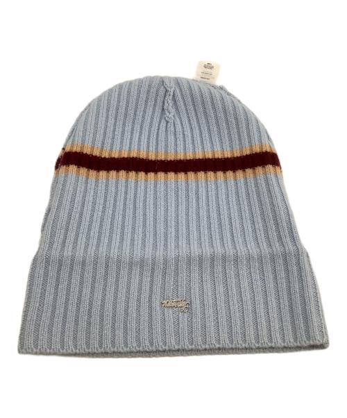 SUPREME（シュプリーム）SUPREME (シュプリーム) ニット帽 Stripe Cashmere Beanie 23AW ブルーの古着・服飾アイテム