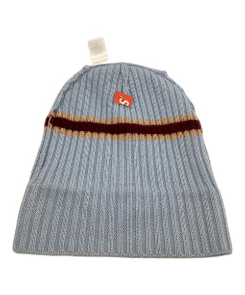 SUPREME（シュプリーム）SUPREME (シュプリーム) ニット帽 Stripe Cashmere Beanie 23AW ブルーの古着・服飾アイテム