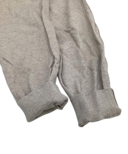 DRAWER（ドゥロワー）DRAWER (ドゥロワー) 長袖ワンピース　14Gコットン ニット ドッキング プリーツワンピース ベージュ サイズ:表記なしの古着・服飾アイテム