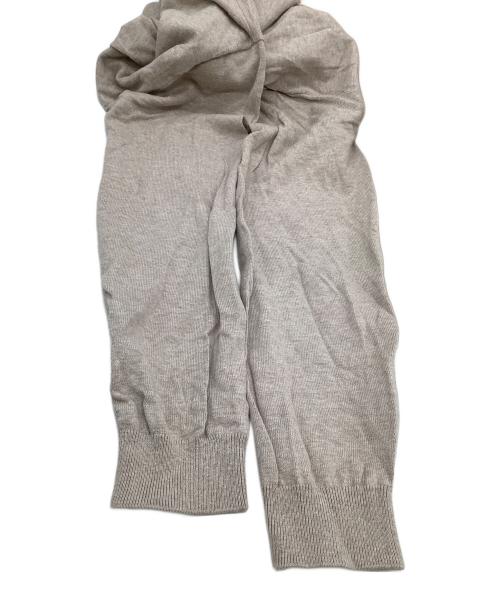 DRAWER（ドゥロワー）DRAWER (ドゥロワー) 長袖ワンピース　14Gコットン ニット ドッキング プリーツワンピース ベージュ サイズ:表記なしの古着・服飾アイテム