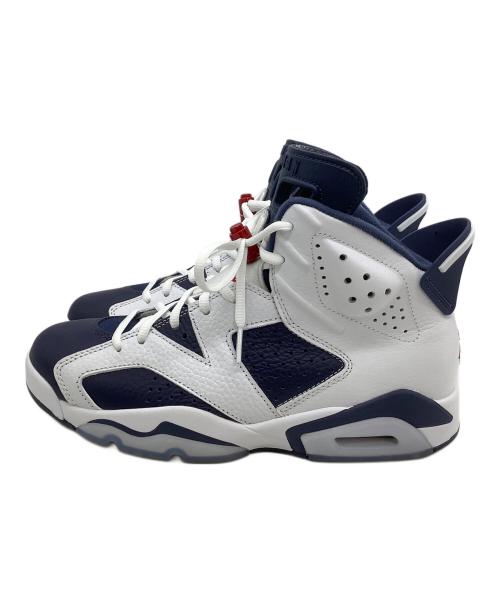 NIKE（ナイキ）NIKE (ナイキ) ハイカットスニーカー Air Jordan 6 Retro ホワイト×ネイビー サイズ:25.5の古着・服飾アイテム