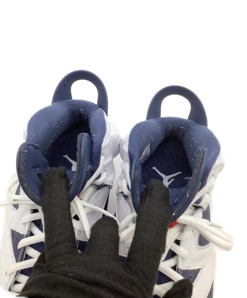 NIKE（ナイキ）NIKE (ナイキ) ハイカットスニーカー Air Jordan 6 Retro ホワイト×ネイビー サイズ:25.5の古着・服飾アイテム