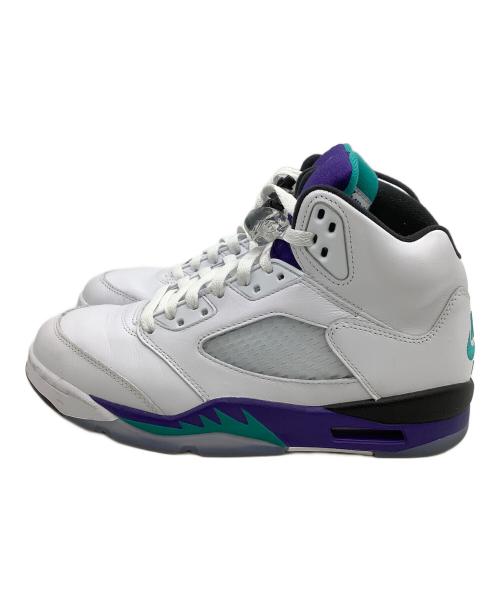 NIKE（ナイキ）NIKE (ナイキ) ハイカットスニーカー Air Jordan 5 Retro Grape ホワイト×パープル サイズ:25.5の古着・服飾アイテム