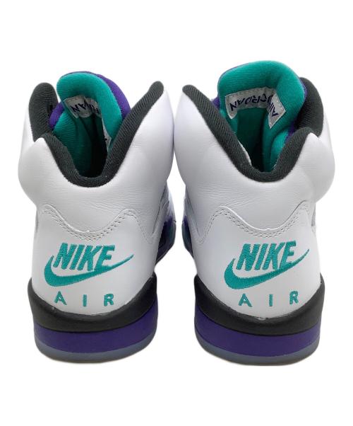 NIKE（ナイキ）NIKE (ナイキ) ハイカットスニーカー Air Jordan 5 Retro Grape ホワイト×パープル サイズ:25.5の古着・服飾アイテム