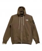 THE NORTH FACEザ ノース フェイス）の古着「ジップパーカー　スクエアロゴフルジップ」｜ブラウン
