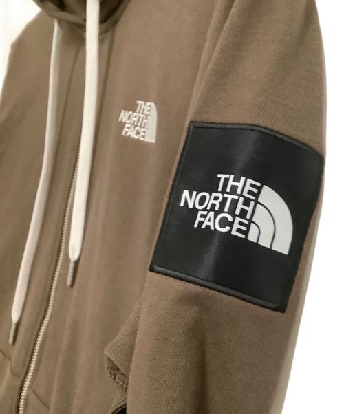 THE NORTH FACE（ザ ノース フェイス）THE NORTH FACE (ザ ノース フェイス) ジップパーカー　スクエアロゴフルジップ ブラウン サイズ:Sの古着・服飾アイテム