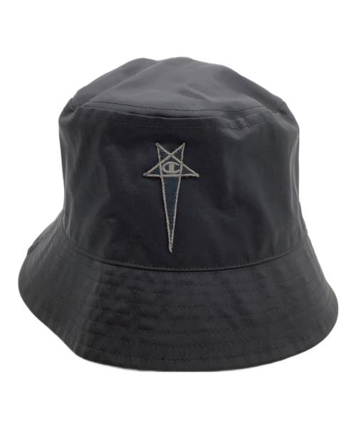RICK OWENS（リックオウエンス）RICK OWENS (リックオウエンス) Champion (チャンピオン) ナイロンバケトハット ブラック サイズ:XLの古着・服飾アイテム