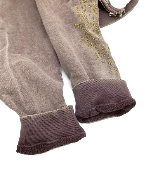 KAMIYA（カミヤ）KAMIYA (カミヤ) ジップパーカー　ROPE/Bleached Zip-up Hooded Sweatshirt ブラウン サイズ:Sの古着・服飾アイテム