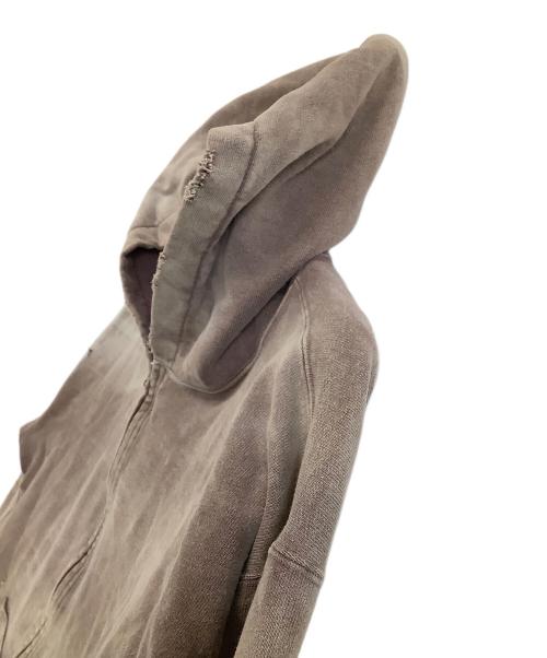KAMIYA（カミヤ）KAMIYA (カミヤ) ジップパーカー　ROPE/Bleached Zip-up Hooded Sweatshirt ブラウン サイズ:Sの古着・服飾アイテム
