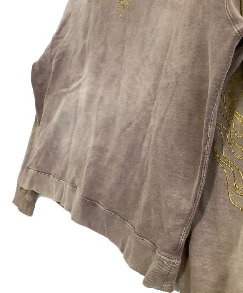 KAMIYA（カミヤ）KAMIYA (カミヤ) ジップパーカー　ROPE/Bleached Zip-up Hooded Sweatshirt ブラウン サイズ:Sの古着・服飾アイテム